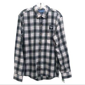 IZOD SHIRT, Button Down, Plaid, Size L NWT